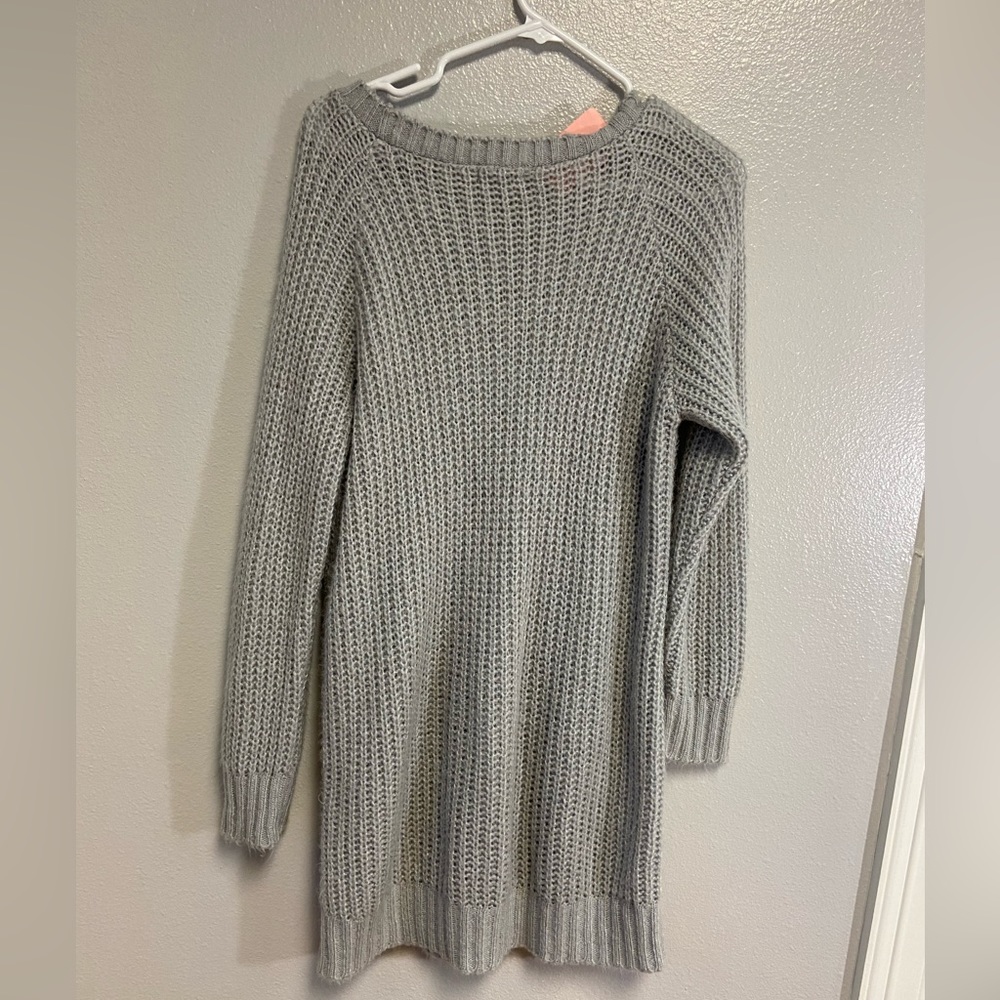 Boohoo Size Large Gray Sweater Dress